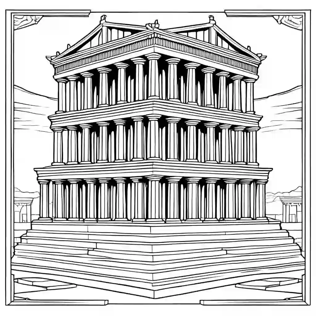 Temple of Artemis coloring pages